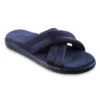 Navy Blue Open Toe Slippers
