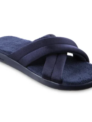 Navy Blue Open Toe Slippers