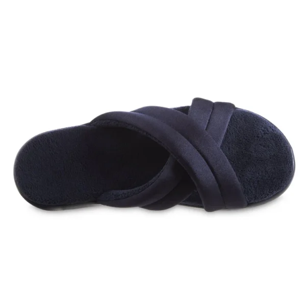 Navy Blue Open Toe Slippers